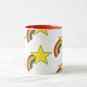 Mug Boug de café avec arcs-en-ciel et étoiles jaunes (Centre)