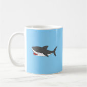 Mug Boug de café avec dessin de requin mignon (Gauche)