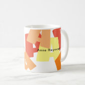 Mug Boug de café avec gros initiales en couleur (Devant droit)