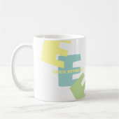 Mug Boug de café avec nom et initiales surdimensionnée (Gauche)