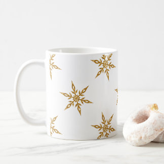 Mug Boug de café avec Parties scintillant Gold Snowfla