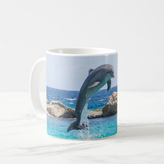 Mug Boug de café blanc dauphin (Devant gauche)