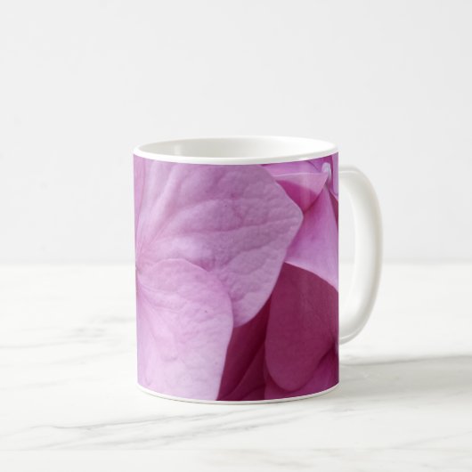 Mug Boug de café blanc rose Hydrangea (Devant droit)