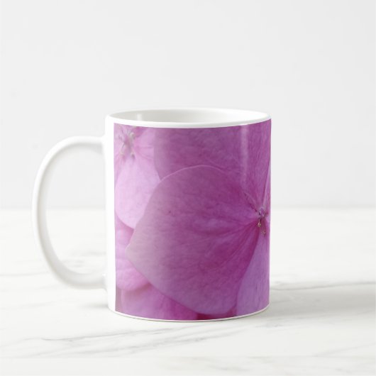 Mug Boug de café blanc rose Hydrangea (Gauche)