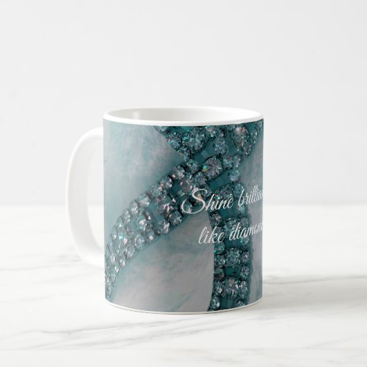 Mug Boug de café brillant en diamants (Devant gauche)