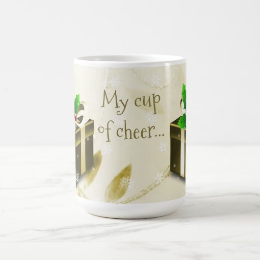 Mug Boug de café cadeau de Noël en or (Centre)