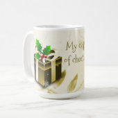 Mug Boug de café cadeau de Noël en or (Devant gauche)