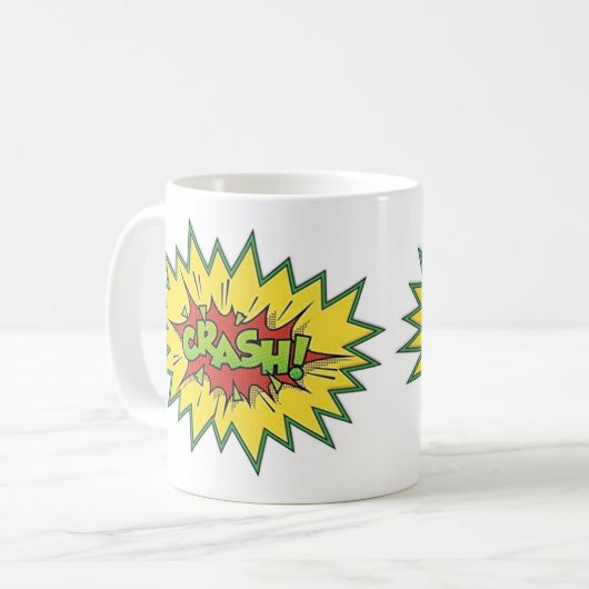 Mug Boug de café - Crash d'art pop (Devant gauche)