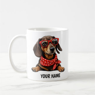 Mug Boug de café Dachshund personnalisé - Saucisse mig