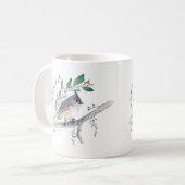 Mug Boug de café d'art de l'Oiseau de souris touffu (Devant gauche)