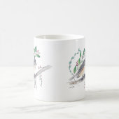 Mug Boug de café d'art de l'Oiseau de souris touffu (Centre)