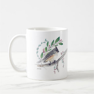 Mug Boug de café d'art de l'Oiseau de souris touffu