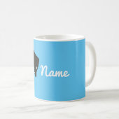 Mug Boug de café de chien dalmate noir tacheté (Devant droit)
