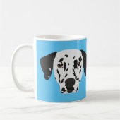 Mug Boug de café de chien dalmate noir tacheté (Gauche)