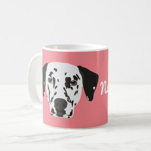 Mug Boug de café de chien dalmate noir tacheté