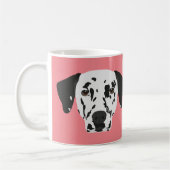 Mug Boug de café de chien dalmate noir tacheté (Gauche)