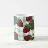 Mug Boug de café de la vigne de fraise personnalisée (Centre)