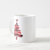 Mug Boug de café de l'arbre de Noël, Buffalo Plaid (Devant gauche)