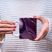 Mug Boug de café de marron et de marbre doré personnal