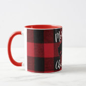Mug Boug de café de Noël Ours Noir Plaid (Gauche)