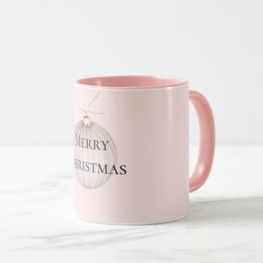 Mug Boug de café de Noël rose pâle (Devant droit)