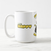 Mug Boug de café de Pâques de Bunny Biker Vert (Gauche)