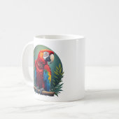 Mug Boug de café de perroquet macaw - Oiseau tropical  (Devant gauche)