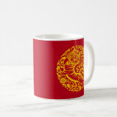 Mug Boug de café de tigre en or chinois (Devant droit)