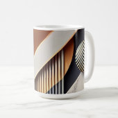 Mug Boug de café doré et géométrique moderne (Devant droit)