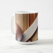 Mug Boug de café doré et géométrique moderne (Devant gauche)