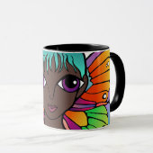 Mug Boug de café femme papillon (Devant droit)