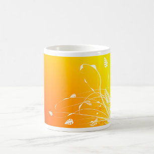 Mug Boug de café Floral doré