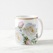 Mug Boug de café floral moulé en or (Devant droit)