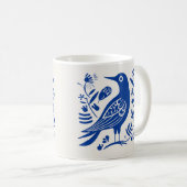 Mug Boug de café fold'oiseaux scandinaves (Devant droit)