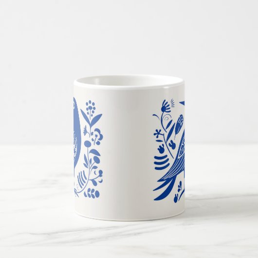 Mug Boug de café fold'oiseaux scandinaves (Centre)
