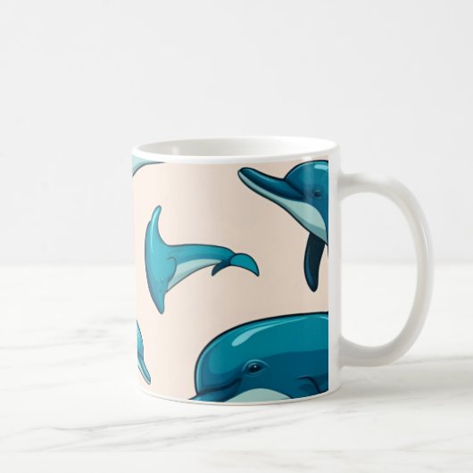 Mug Boug de café personnalisé Dolphin* (Droite)