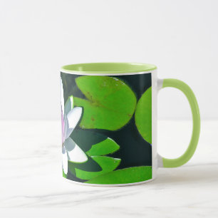 Mug Boug de café Ringer, "Fleur de lotus blanc mauve"