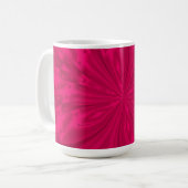 Mug Boug de café rose à la framboise Abstraite (Devant gauche)