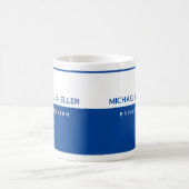 Mug Boug de café semi-bleu de la profession moderne av (Centre)