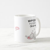 Mug Boug de chat couché de Noël (Devant droit)