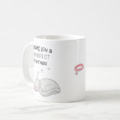 Mug Boug de chat couché de Noël (Devant gauche)