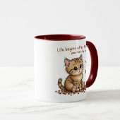 Mug Boug de chaton frit au café (Devant droit)