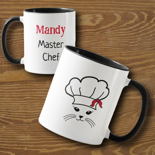 Mug Boug de chef de petit chat personnalisable