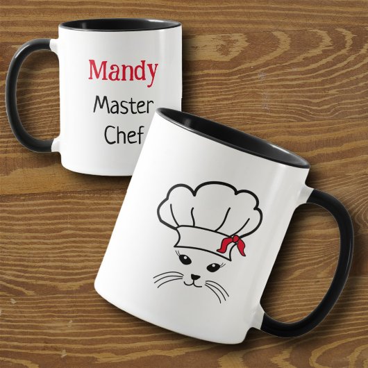 Mug Boug de chef de petit chat personnalisable
