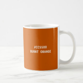 Mug Boug de code hexadécimal couleur orange brûlé