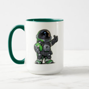 Mug Boug de dessin des ingénieurs spatiaux - Vert