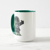 Mug Boug de dessin des ingénieurs spatiaux - Vert (Devant gauche)