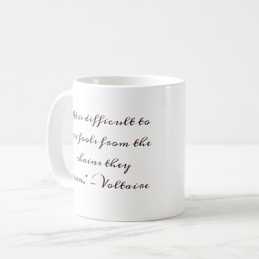 Mug Boug de devis inspirant - Chaînes vertes (Devant gauche)