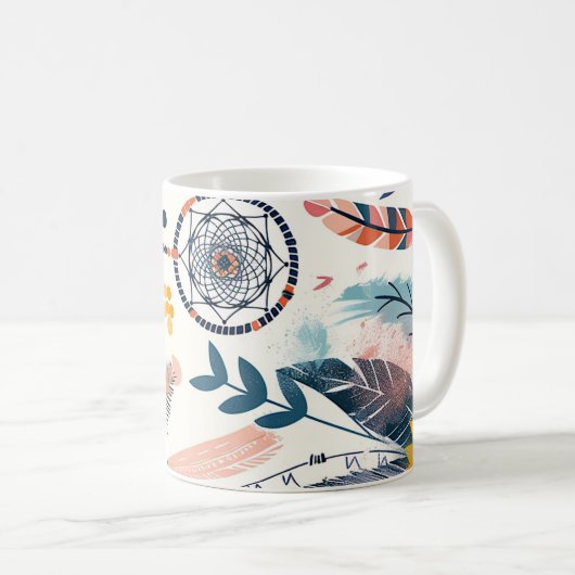 Mug Boug de dragage floral Boho (Devant droit)