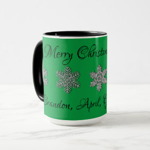 Mug Boug de flocons d'argent glacé en cristal congelé